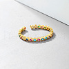 S925 Sterling Silver Micro Pave Cubic Zirconia Cuff Rings for Women ZO6506-2