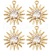 Beebeecraft 10Pcs Brass Micro Pave Clear Cubic Zirconia Pendants KK-BBC0005-87-1