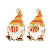 Thanksgiving Day Alloy Enamel Pendants ENAM-V002-02E-G-1