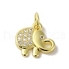 Real 18K Gold Plated Brass Pave Cubic Zirconia Pendants KK-M283-02D-01-1