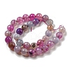 Faceted Natural Dragon Veins Agate Beads Strands G-F447-12mm-L03-3