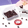 100Pcs 8mm Garnet Beads DIY-LS0002-14-5