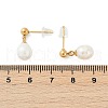 304 Stainless Steel Natural Freshwater Pearl Dangle Stud Earrings EJEW-G423-20G-6