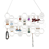Wood Earring Display Stands EDIS-WH0022-33-1
