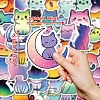 50Pcs Cartoon Cat Paper Sticker STIC-C012-02-3