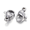 304 Stainless Steel Lobster Claw Clasps STAS-F182-01P-F-1