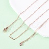 Brass Cable Chain Necklaces NJEW-D302-82RG-1