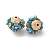 Handmade Resin Indonesia Round Beads IPDL-P005-11KCG-01-2