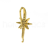 Rack Plating Brass Pave Cubic Zirconia Earring Hooks KK-O143-21G-2
