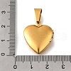 316 Stainless Steel Locket Pendants STAS-C123-02B-G-3