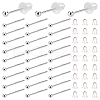   30Pcs 925 Sterling Silver Round Ball Stud Earrings STER-PH0001-46-1