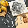 100Pcs 10 Styles Tibetan Style Alloy & CCB Plastic Pendants TIBE-YW0001-36-5