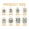 16Pcs 8 Styles Synthetic Turquoise Pendants FIND-TA0003-26-13