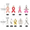 Awareness Ribbon Theme 50Pcs 9 Style Alloy Enamel Pendants & Awareness Ribbon Theme ENAM-YW0003-58-2