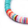 Handmade Polymer Clay Heishi Beaded Necklaces NJEW-JN02448-3