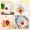 CRASPIRE 6Pcs 6 Styles Brass Wax Seal Stamp Head AJEW-CP0007-46-5
