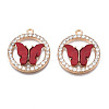 Alloy Rhinestone Pendants X1-PALLOY-S183-001E-RS-2