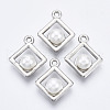 ABS Plastic Imitation Pearl Pendants OACR-R248-006P-1