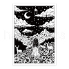Girl & Tree of Life Custom PVC Stamps DIY-WH0582-0003-8