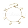 3Pcs 3 Styles Brass Cable Chains Link Charm Bracelets for Women BJEW-JB11392-3