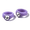 Opaque Acrylic Finger Rings RJEW-Q162-001C-4