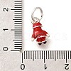 Christmas Theme Brass Enamel Charms KK-R212-15D-P-3