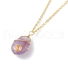 Teardrop Natural Mixed Stone Pendant Necklace NJEW-JN03763-5