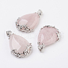 Valentine Gifts Idea for Guys Natural Rose Quartz Pendants X-G-Q689-10-1