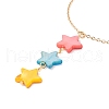 Natural Shell Star Pendant Necklace with 304 Stainless Steel Chains for Women NJEW-C016-11G-3