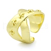 Brass Open Cuff Ring RJEW-B051-30G-1