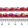 Electroplate Glass Beads Strands EGLA-A037-P6x8mm-B05-4