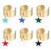 304 Stainless Steel Open Cuff Finger Ring RJEW-UN00023-1
