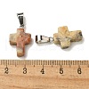 Natural Crazy Agate Pendants G-Z067-04P-05-4