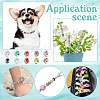 Large Hole Dog Paw Prints Pattern Acrylic European Beads OPDL-NB0001-07-6