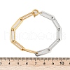 304 Stainless Steel Paper Clip Chain Bracelets for Men Women BJEW-Z108-04GP-3