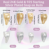 Beebeecraft 80Pcs 4 Style Brass Snap on Bails KK-BBC0011-76-2