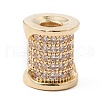 Eco-Friendly Rack Plating Brass Micro Pave Cubic Zirconia Beads KK-F835-24C-G-1