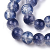 Transparent Crackle Baking Painted Glass Beads Strands X1-DGLA-T003-01A-02-3