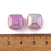 UV Plating Rainbow Iridescent Acrylic Beads PACR-C009-03E-3