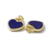 Natural Lapis Lazuli Heart Charms G-G977-05G-02-3