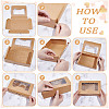 Folding Kraft Paper Mini Cake Boxes CON-WH0106-07-5