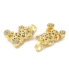 Rack Plating Brass Micro Pave Cubic Zirconia Pendants KK-M252-02G-2