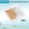 SOFPLATE 600Pcs 2 Colors Jewelry Findings KK-SP0001-72A-2
