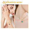 21Pcs 21 Styles Mixed Gemstone Chip  European Dangle Charms PALLOY-AB00057-7