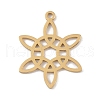 304 Stainless Steel Pendants STAS-B062-03G-1