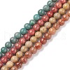 Natural Silver Line Jasper Beads Strands G-P451-02C-1