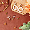 Beebeecraft 8Pcs Brass Ear Nuts FIND-BBC0003-57G-4