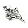 Snake Alloy Rhinestone Brooches for Backpack Clothes JEWB-Z040-01A-AS-2