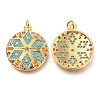 Brass Micro Pave Colorful Cubic Zirconia Pendants ZIRC-J024-09G-2