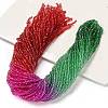 Transparent Painted Glass Beads Strands X1-DGLA-A034-T1mm-A24-1